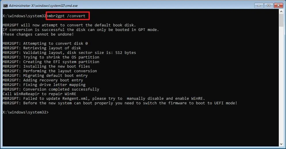 How to Convert MBR Disk to GPT Disk Using cmd to Enable UEFI and Secure Boot for Windows 11