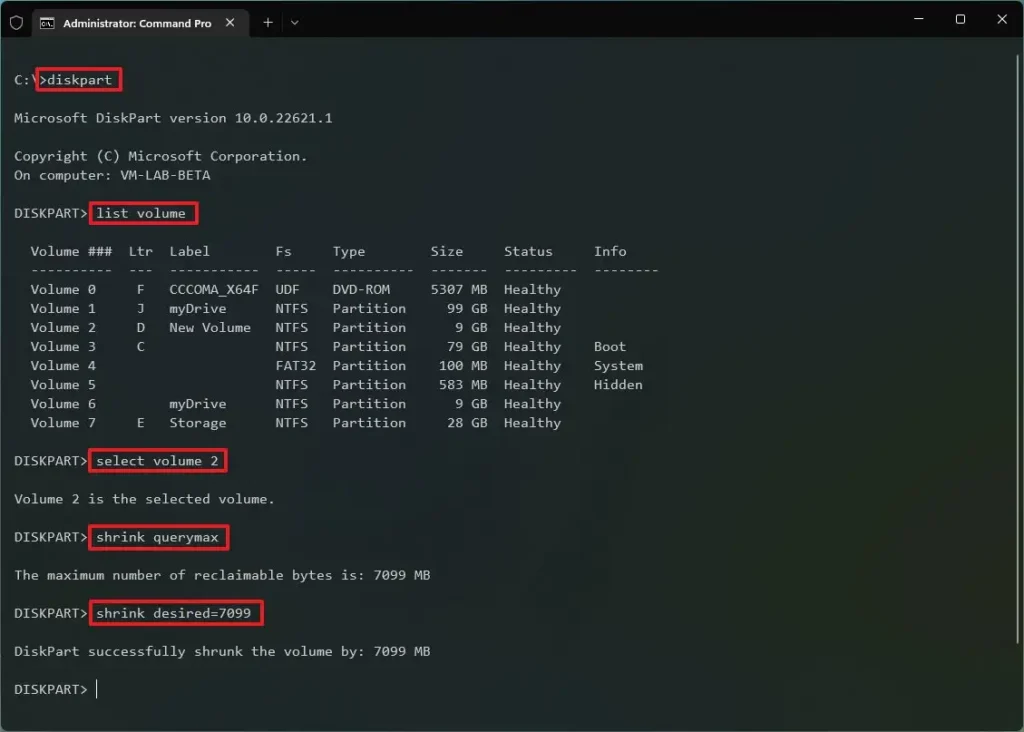 How to change partition size in Windows 11