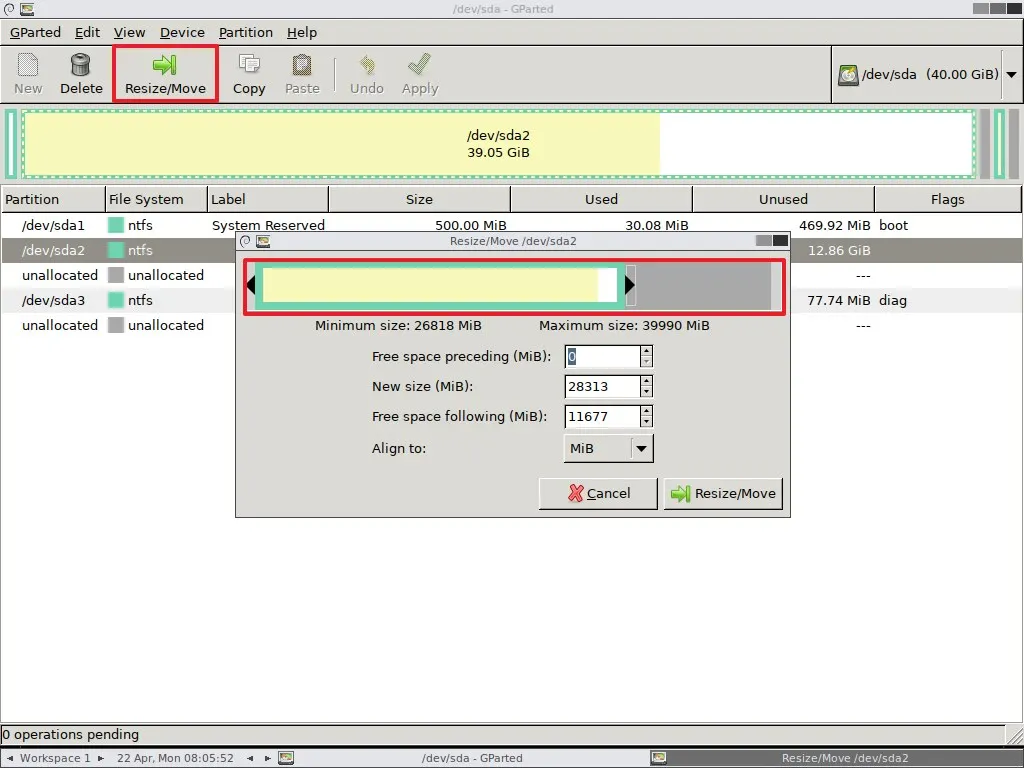 HOW TO RESIZE PARTITION ON WINDOWS 11 & 10 WITH GPARTED